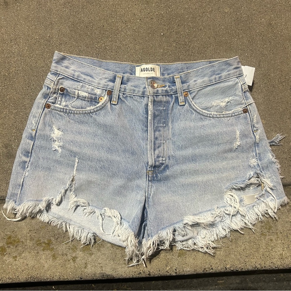 Agolde Parker vintage cutoff short in swampmeet
